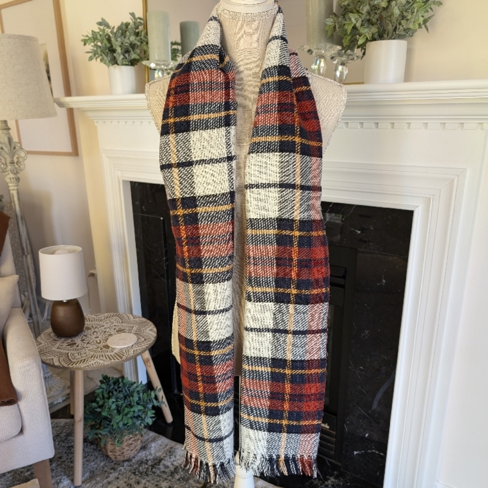 Unisex Plaid Scarf